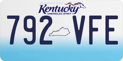 KY license plate 792VFE