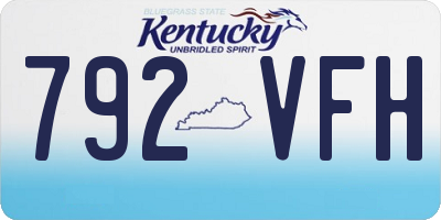 KY license plate 792VFH