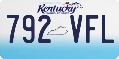 KY license plate 792VFL