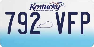 KY license plate 792VFP