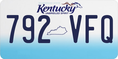 KY license plate 792VFQ