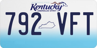 KY license plate 792VFT
