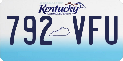 KY license plate 792VFU