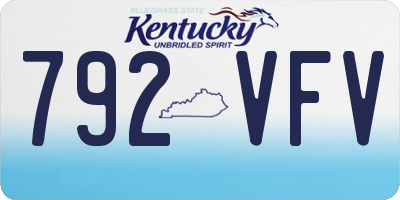 KY license plate 792VFV