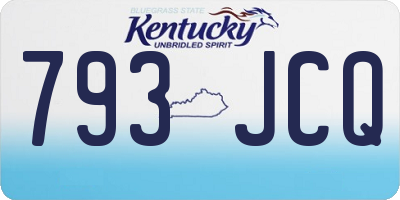 KY license plate 793JCQ