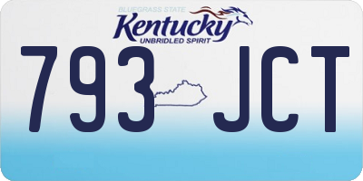 KY license plate 793JCT