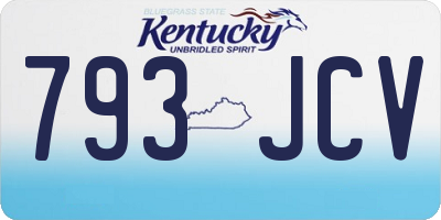 KY license plate 793JCV