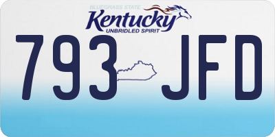 KY license plate 793JFD