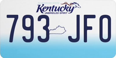 KY license plate 793JFO