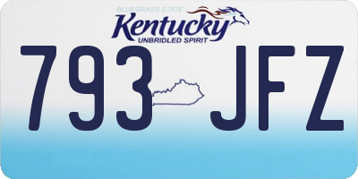 KY license plate 793JFZ