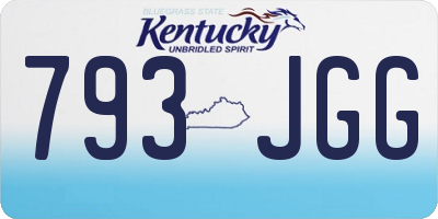 KY license plate 793JGG