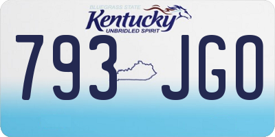 KY license plate 793JGO