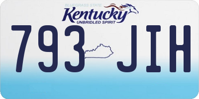 KY license plate 793JIH