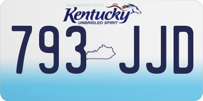 KY license plate 793JJD