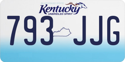 KY license plate 793JJG