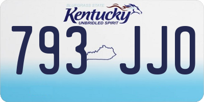 KY license plate 793JJO