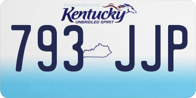 KY license plate 793JJP