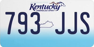KY license plate 793JJS