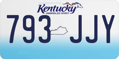 KY license plate 793JJY