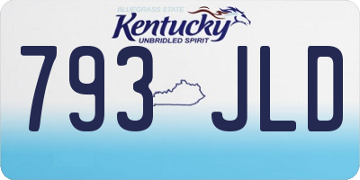 KY license plate 793JLD