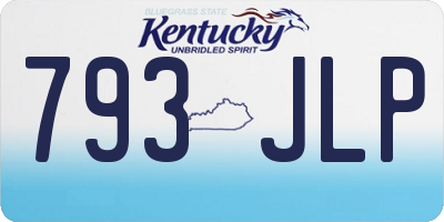 KY license plate 793JLP