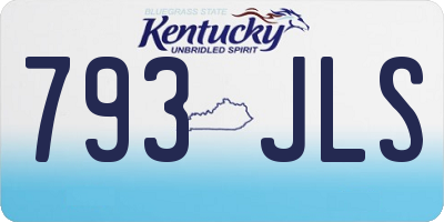 KY license plate 793JLS