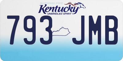KY license plate 793JMB