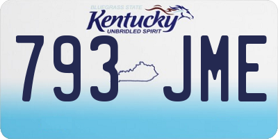 KY license plate 793JME