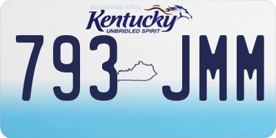 KY license plate 793JMM