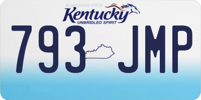 KY license plate 793JMP