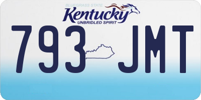 KY license plate 793JMT