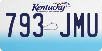 KY license plate 793JMU