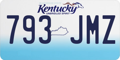 KY license plate 793JMZ