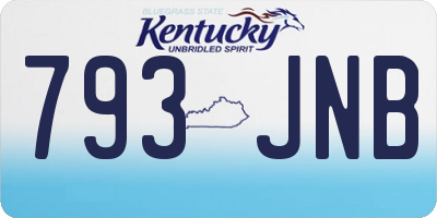 KY license plate 793JNB