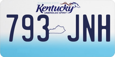 KY license plate 793JNH