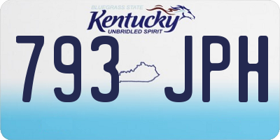 KY license plate 793JPH