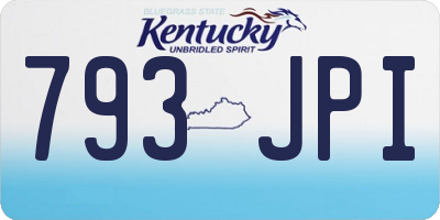 KY license plate 793JPI