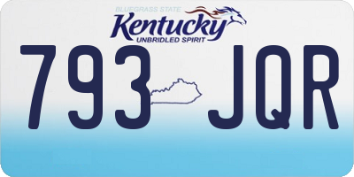 KY license plate 793JQR