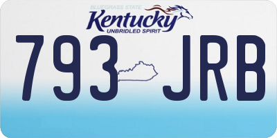 KY license plate 793JRB