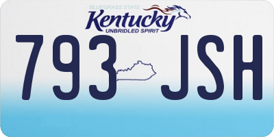 KY license plate 793JSH