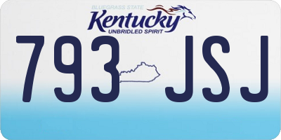 KY license plate 793JSJ
