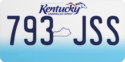 KY license plate 793JSS