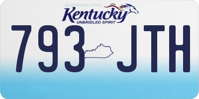 KY license plate 793JTH