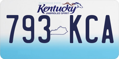 KY license plate 793KCA