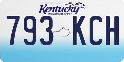 KY license plate 793KCH