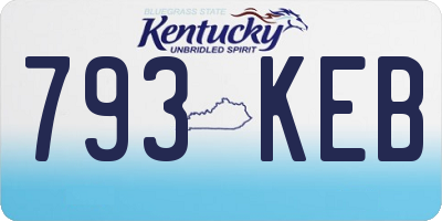 KY license plate 793KEB