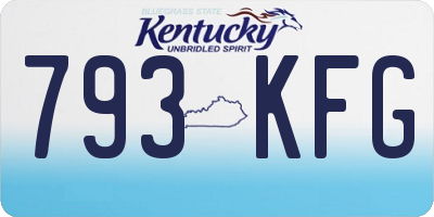 KY license plate 793KFG