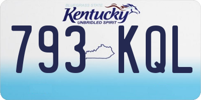 KY license plate 793KQL