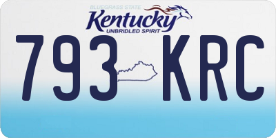 KY license plate 793KRC