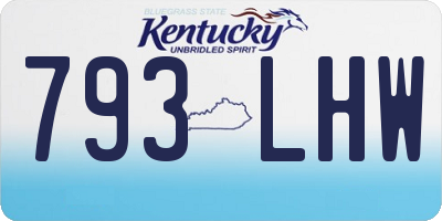 KY license plate 793LHW